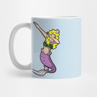 blonde dabbing mermaid Mug